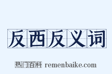 反西反义词是什么意思的图片